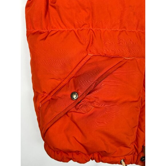 VTG Polo Ralph Lauren Orange Puffer Vest L With Embroidered Logo Mens Outerwear - Picture 12 of 13
